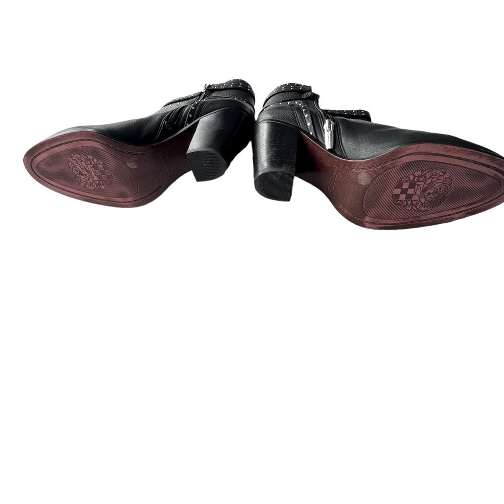 Vince Camuto Faythes Leather Silver Studded Ankle Boots in Black Size 8.5 - Picture 9 of 11